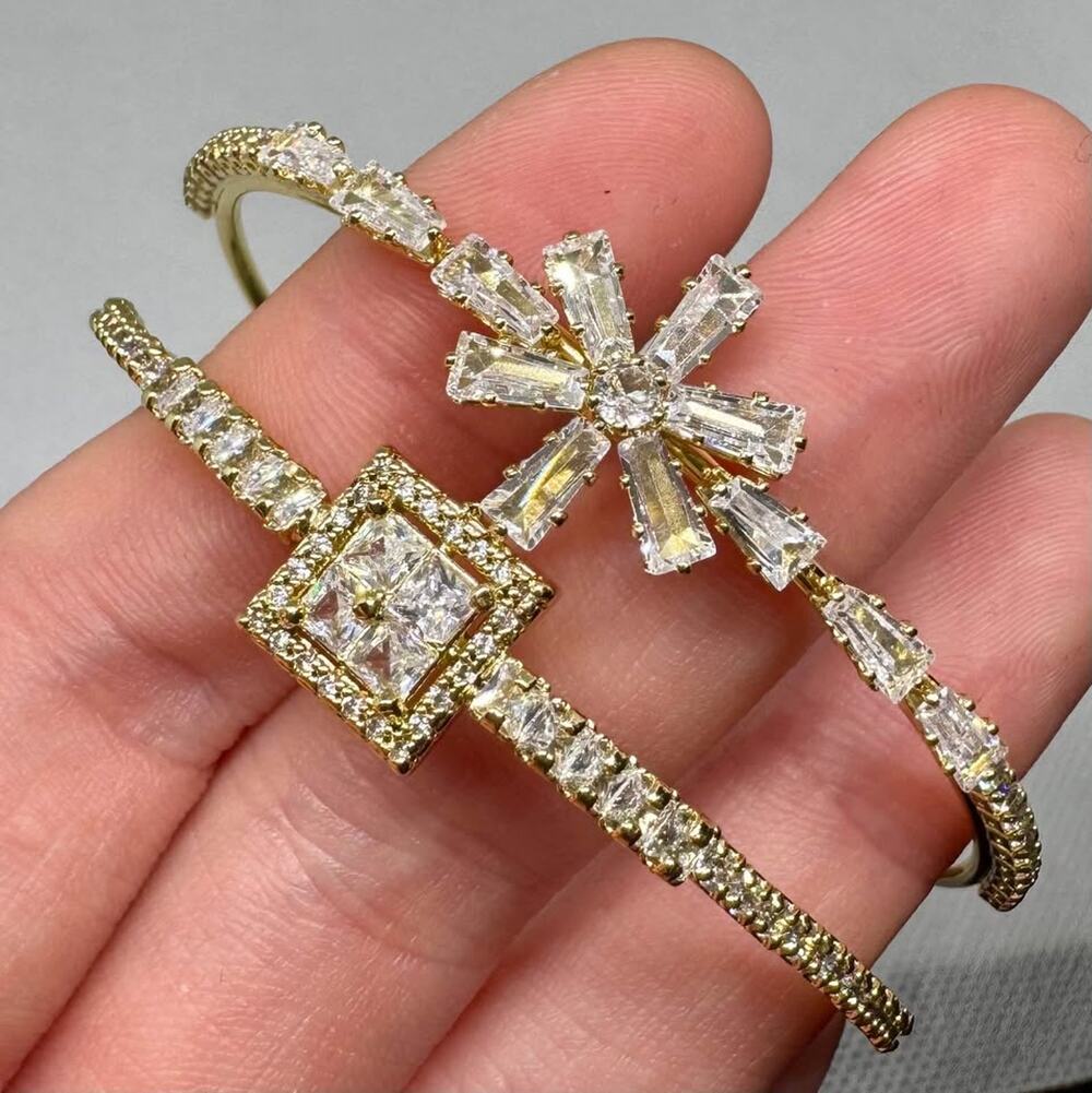 Tarnish Free Stainless Steel Sparkle Bangle Set ✨